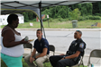 National Night Out - Police officer talking with Women