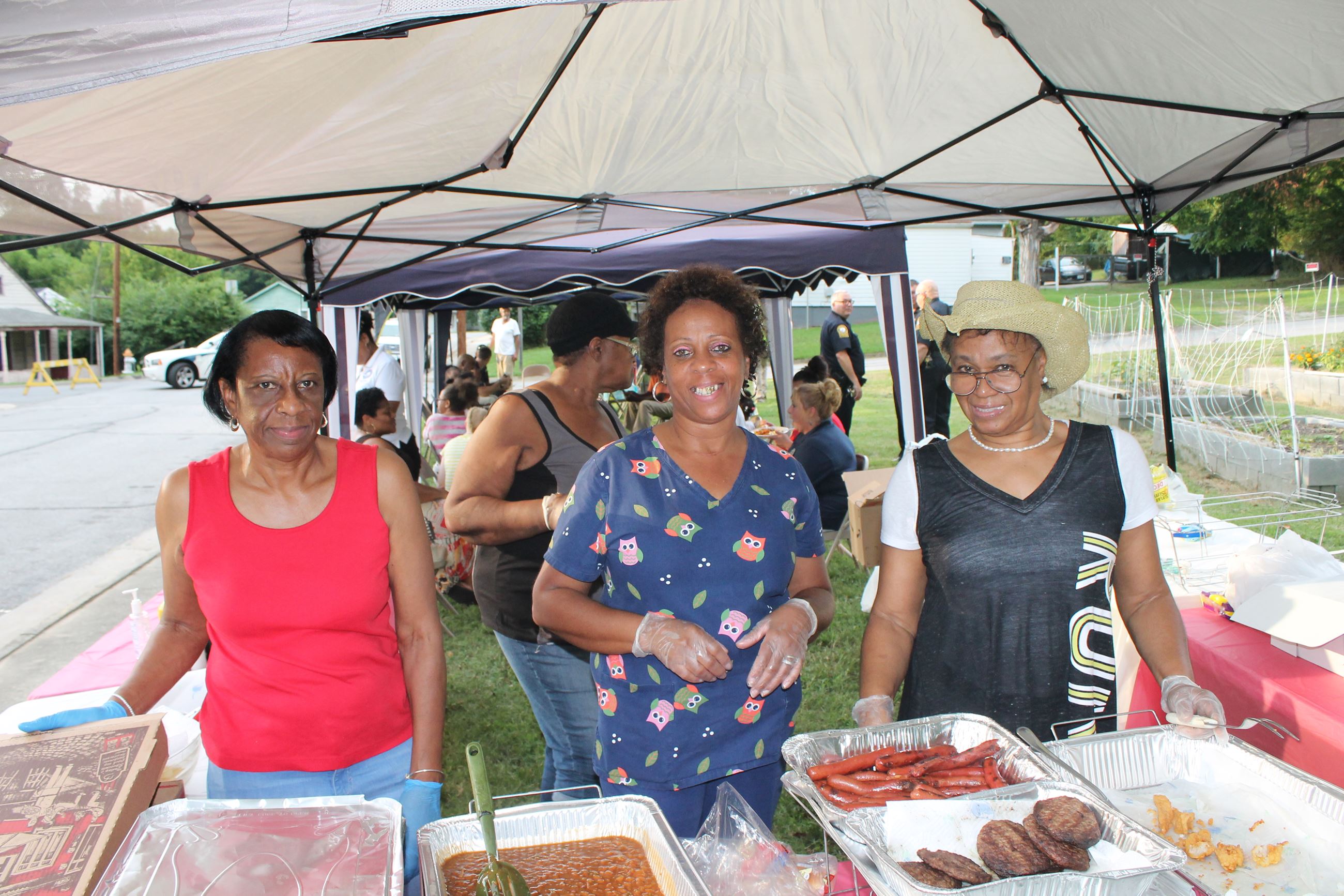 Three women posing for photo