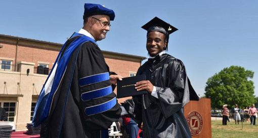 Graduate receives degree